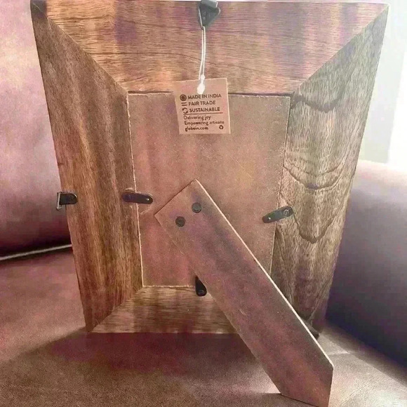 LAST ONE!!! Handmade Mango Wood Photo Frame Hand Carved Ornate Geometric Pattern - Picture 5 of 7